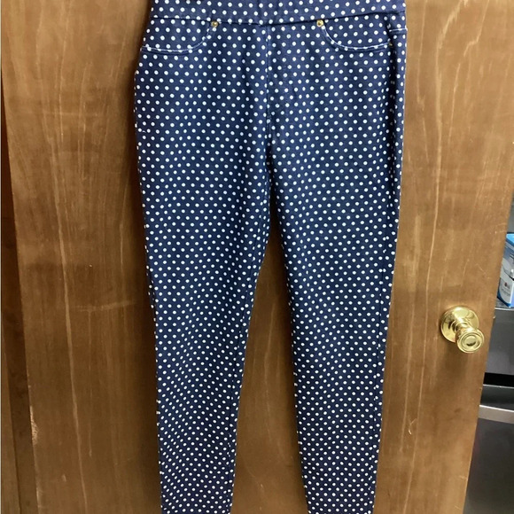 MICHAEL Michael Kors Pants - Michael Kors blue with white polka dot pants.